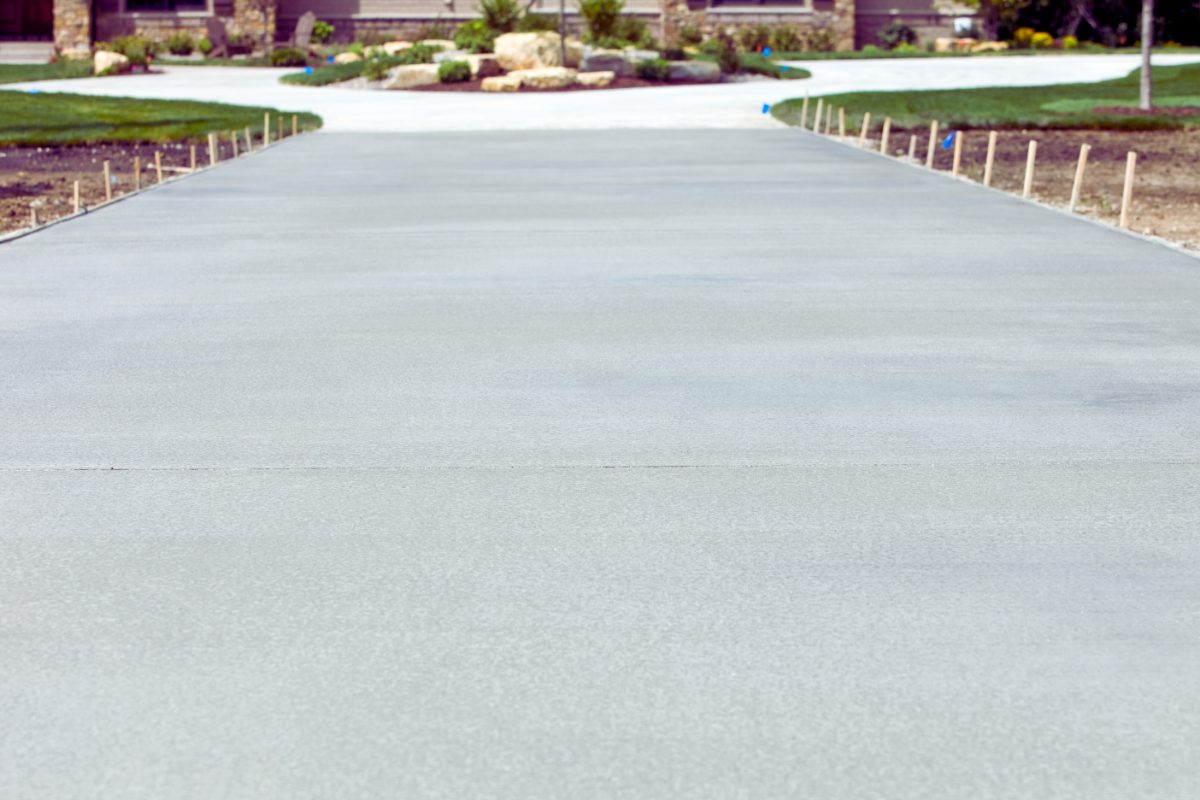 Broom finished plain concrete driveway in Nar Nar Goon