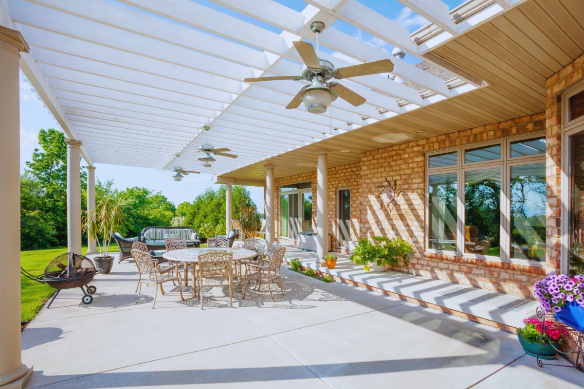 Concrete patio slab at a Koo Wee Rup home