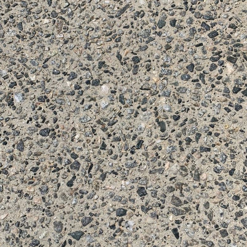 Close detail of exposed aggregate stone in Pakenham